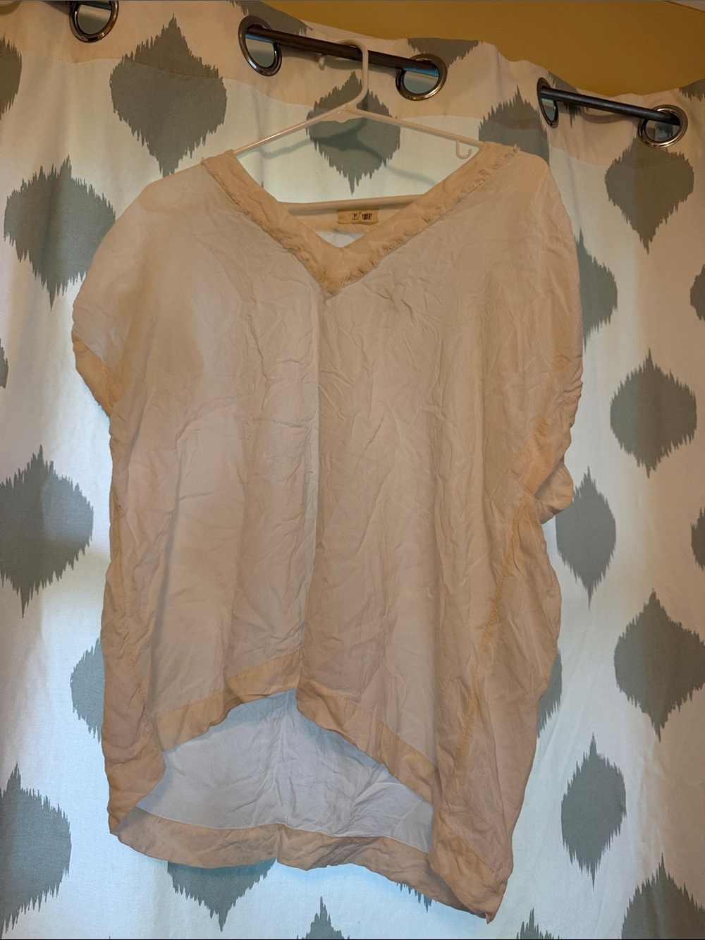 Fred Light Beige V-Neck Tunic Top